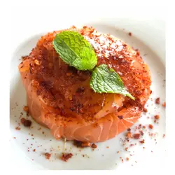 Salmon Sushi in Laab Sauce
