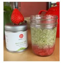 Strawberry Matcha Chia Pudding